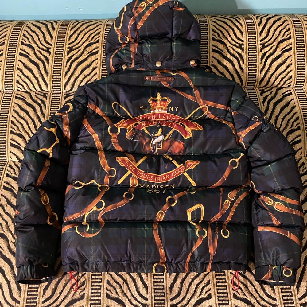 Polo Ralph Lauren equestrian purple label puffer!.